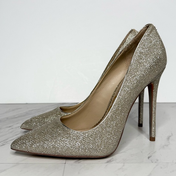 Sam Edelman Danna Gold Silver Pointy Toe Pump Heel 7M